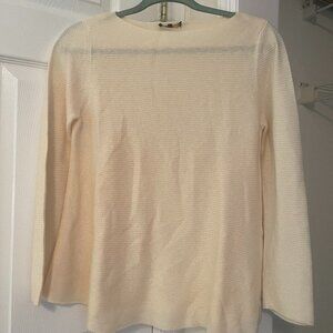 Loro Piana Cream Cashmere/Silk blend sweater, Size 40